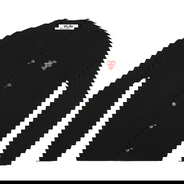 Sweater Comme des Garçons PLAY Double Heart Cardigan Svart | AZ N076 051 1, 1