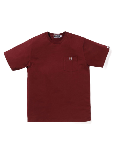 T-shirt BAPE Ape Head One Point Pocket Tee Bourgogne | 1I80-109-009