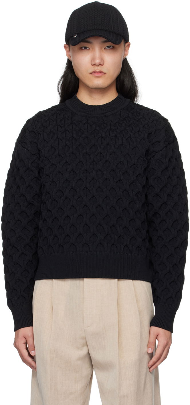 Sweater Jacquemus 'Le pull Torsade' Sweater Svart | 24E245KN301-2375
