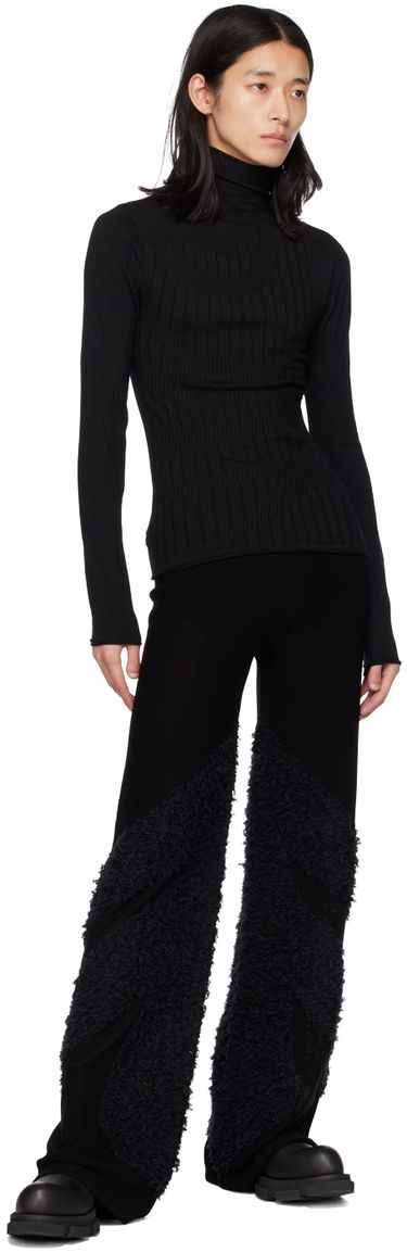 T-shirt Dion Lee Fitted Ribbed Turtleneck Top Svart | C7104F22, 3