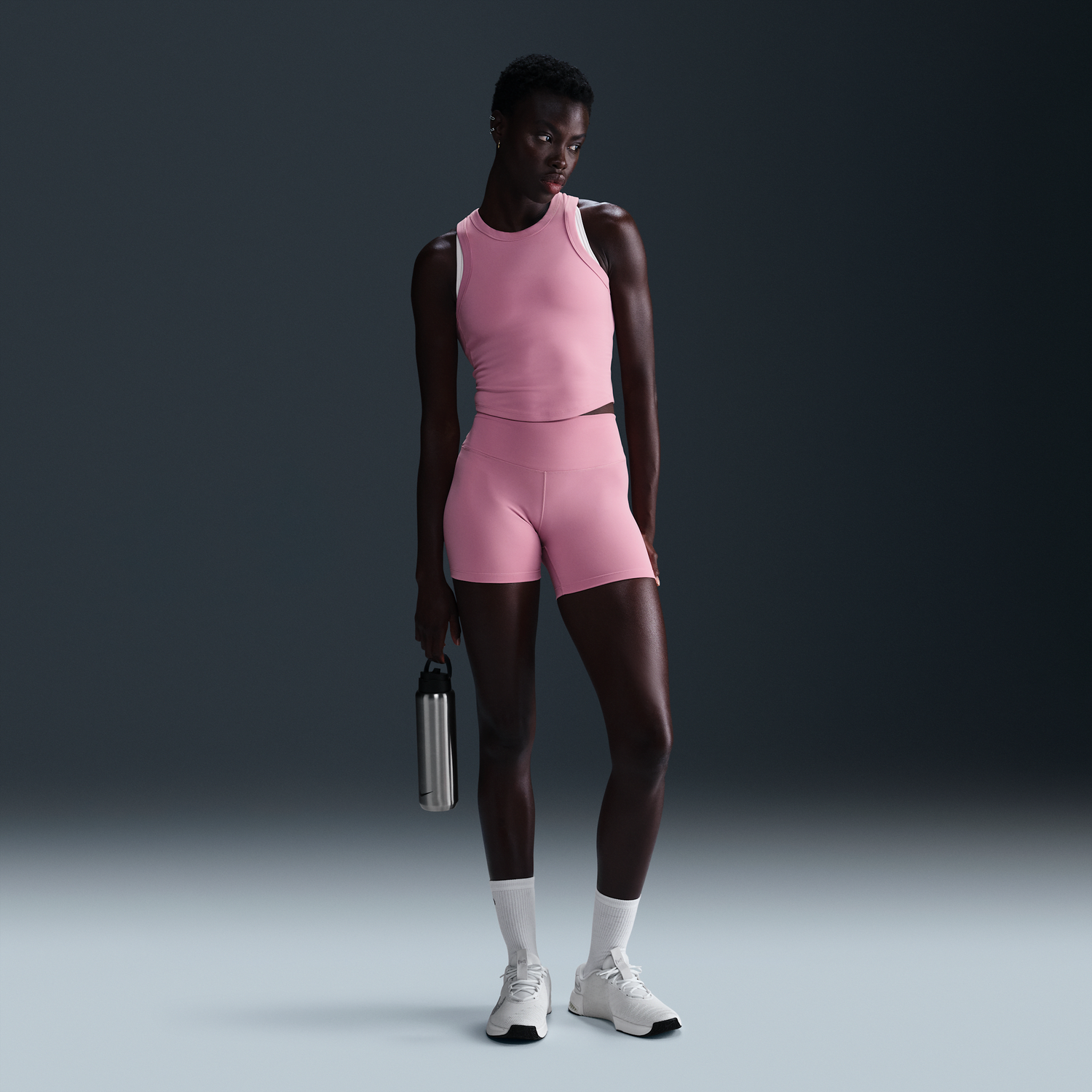 Shorts Nike Nike One High-Waisted 5" Bike Shorts Rosa | FN3211-699, 1