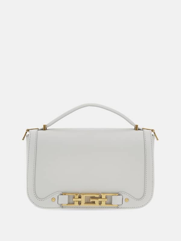 Handväska GUESS Cristina Genuine Leather Mini Grå | HWCRTNL3420, 0