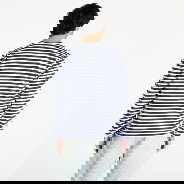 T-shirt Comme des Garçons Comme des Garçons PLAY Stripe Emblem Long Sleeve Tee Mörkblå | AX-T806 NAVYxWHITE, 5