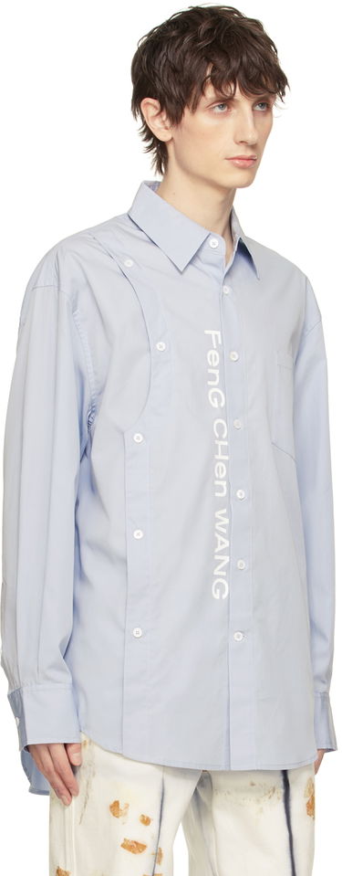 Skjorta Feng Chen Wang Feng Chen Wang Printed Shirt Blå | FMS17SR03B, 1
