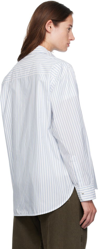 Skjorta Moncler Moncler Striped Zip Shirt Vit | K20932F00016598S1, 2