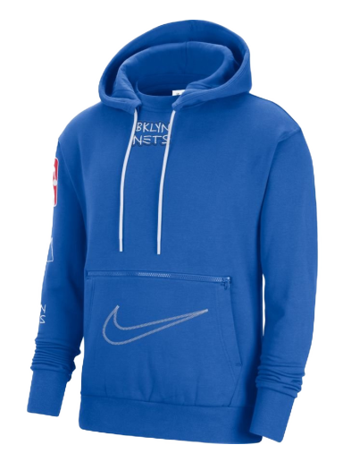 Sweatshirt Nike NBA Brooklyn Nets Courtside City Edition Fleece Pullover Hoodie Blå | DN9950-463