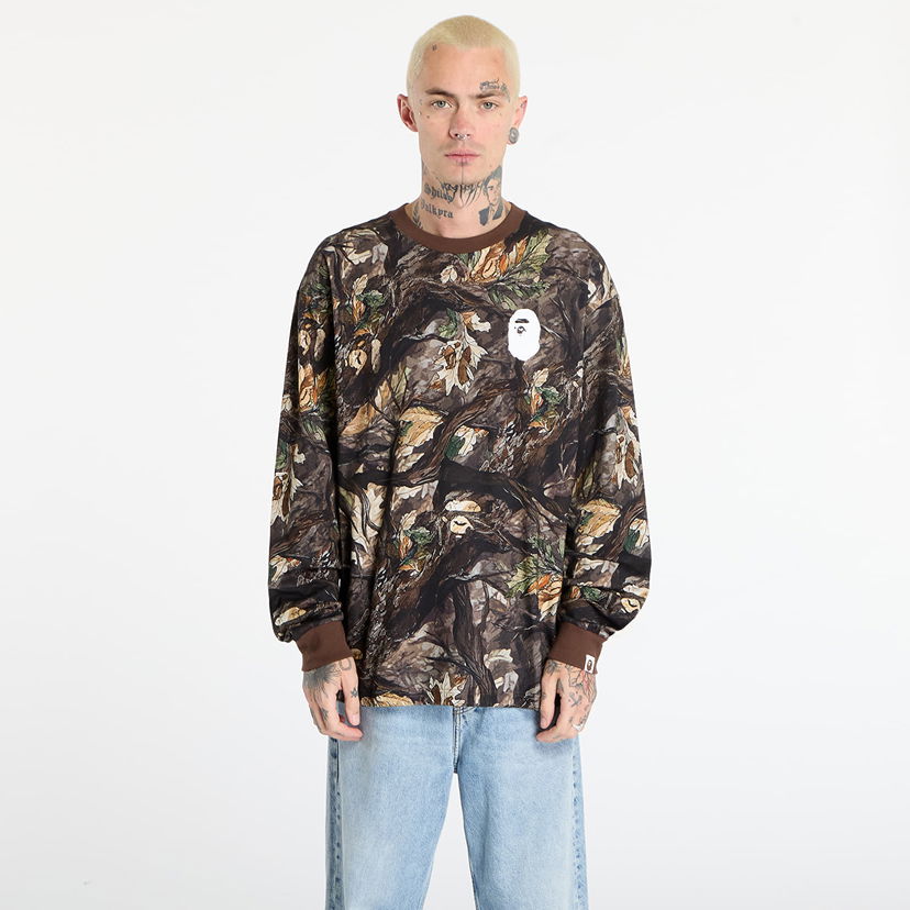 T-shirt BAPE Tree Edge Camo Relaxed Fit Long Sleeve T-Shirt Flerfärgad | 001LTL801011MBRW