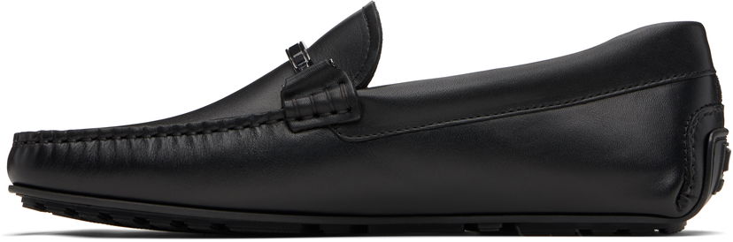Sneakers och skor BOSS Leather Loafers with Branded Hardware Svart | 50548100