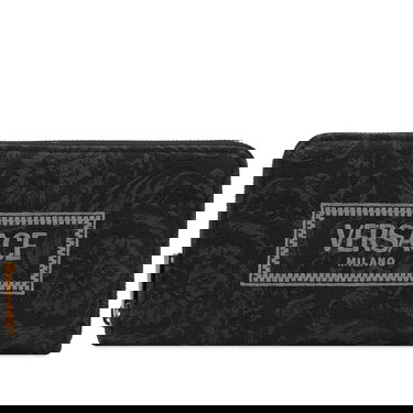 Plånbok Versace Wallet In Embroidery Jacquard Svart | DPDI056-1A09741-2BM0V, 0