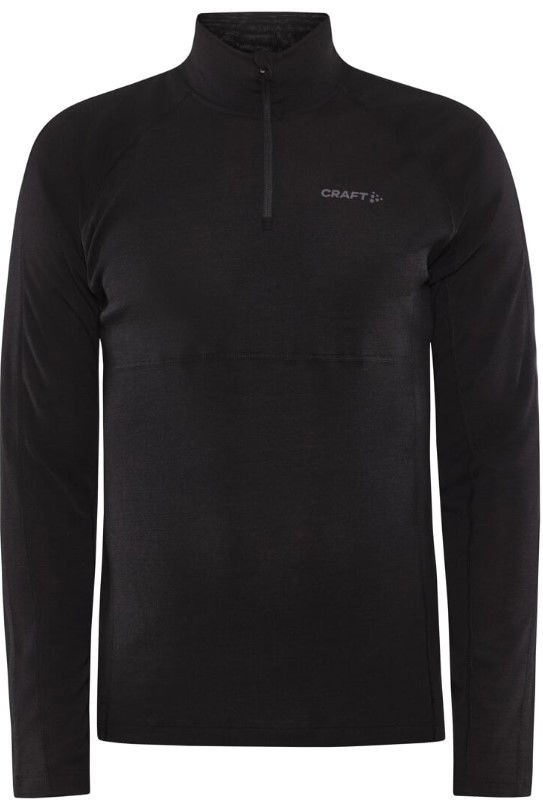 T-shirt Craft Craft ADV Wool Merino Half Zip Long Sleeve Svart | 1914109-999000
