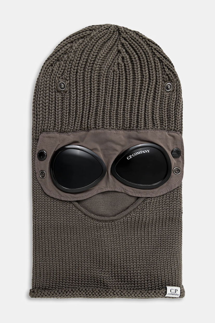 Mössa C.P. Company C.P. Company Knit Balaclava with Goggles Grå | 19CMAC740A005509A