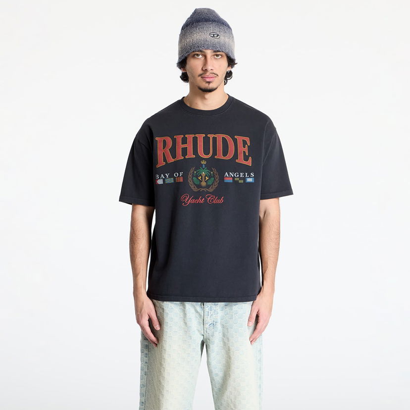 T-shirt Rhude Rhude Bay Of Angels Yacht T-Shirt Svart | RHPS25TT010122306