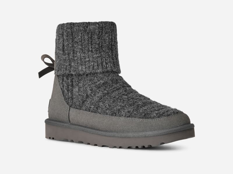 Sneakers och skor UGG Classic Mini Cabelle Knit Boot Grå | 1174578-MNGRY, 1