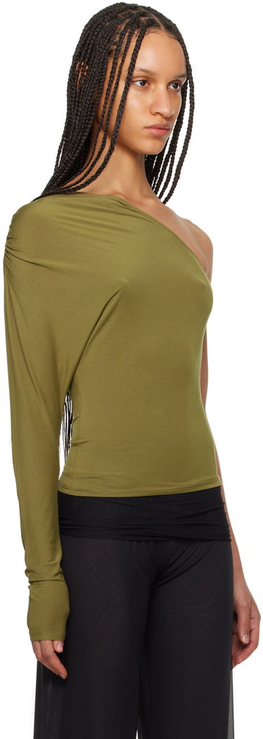 Linne Miaou Miaou Katia One-Shoulder Long Sleeve Top Grön | 7095TJBCED, 1