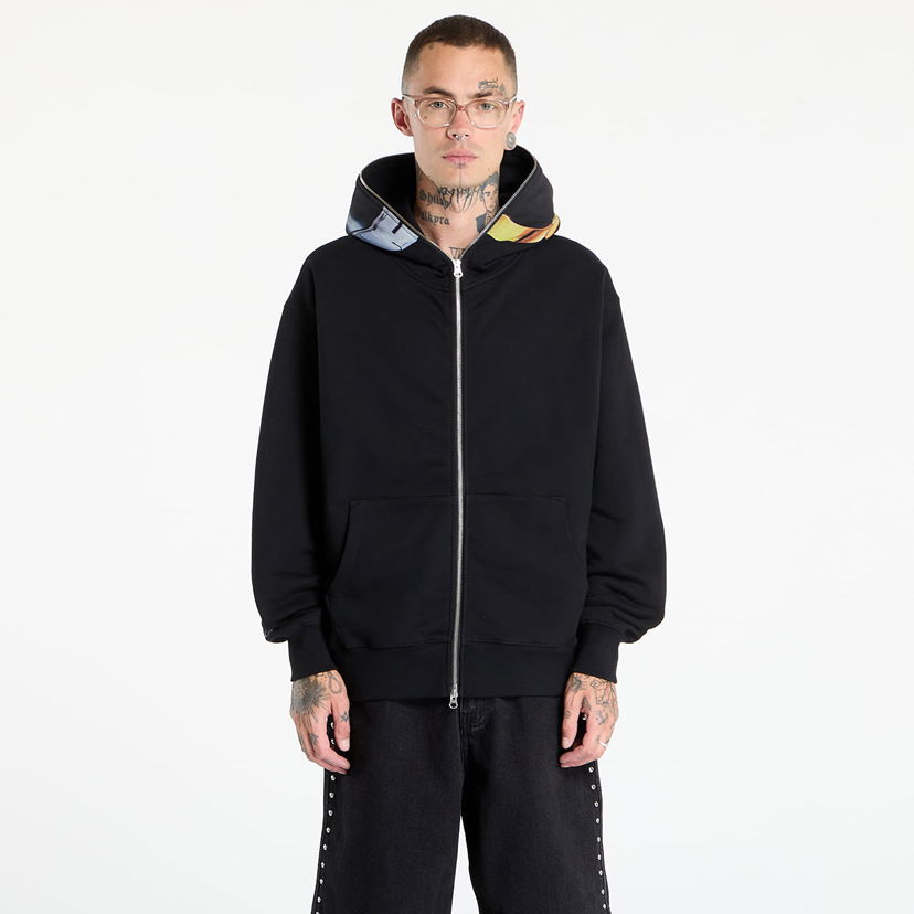 Sweatshirt Pleasures PLEASURES Daft Club Ram Zip Hoodie Svart | P25DP014-BLACK