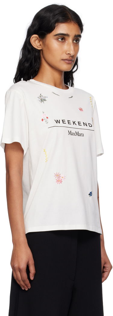 T-shirt Max Mara Weekend Max Mara Olga Floral Embroidered T-Shirt Vit | 2515971042600, 1