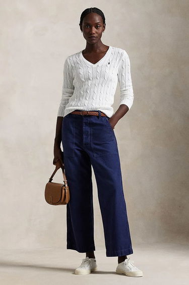 Sweater Polo by Ralph Lauren Cable-Knit V-Neck Sweater Vit | 211959052, 0