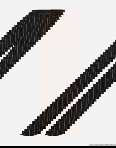 Byxor Dolce & Gabbana Dolce & Gabbana Pinstriped Wide-leg Trousers Svart | GP01PTFR20WS8051, 0