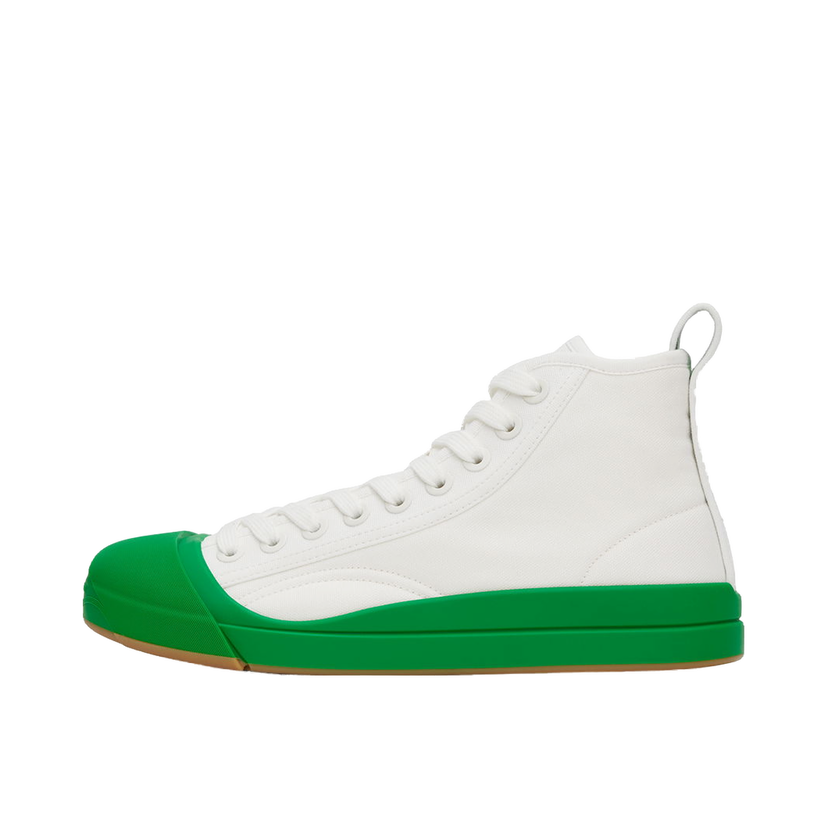 Sneakers och skor Bottega Veneta White & Green Vulcan Sneakers Vit | 755654 V2R10