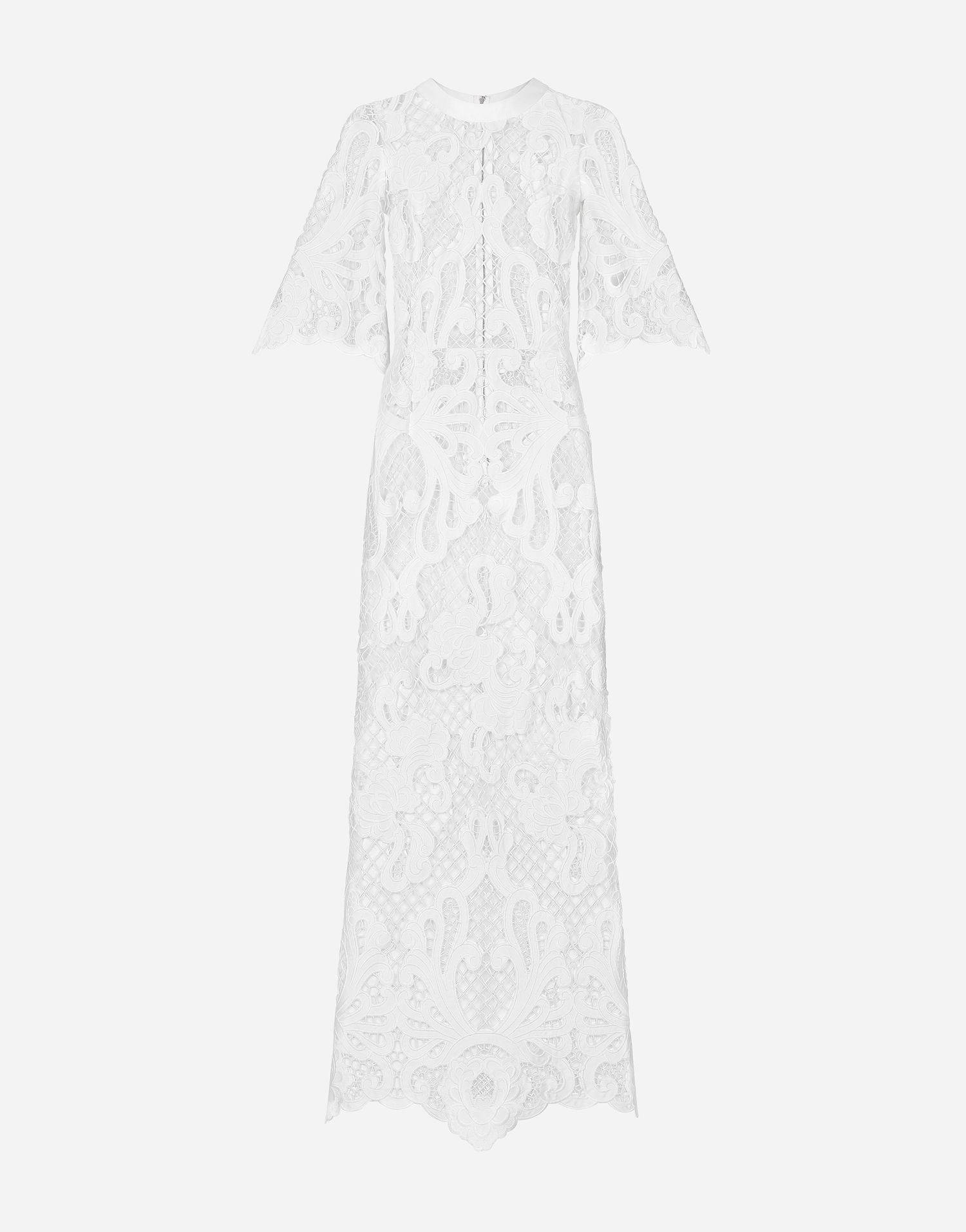 Klä Dolce & Gabbana Dolce & Gabbana Openwork Embroidered Long Dress Vit | F6JKHZFG6AEW0800, 0