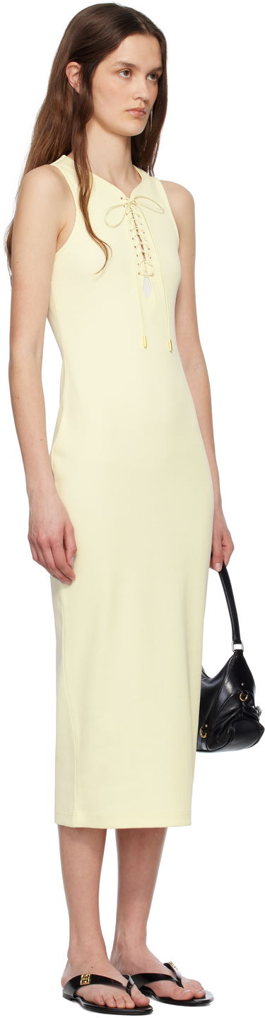 Klä Givenchy Givenchy Lace Up Rib Knit Midi Tank Dress Gul | BW22CK311T101, 1