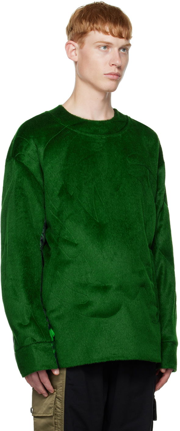 Sweater Feng Chen Wang Feng Chen Wang Paneled Sweatshirt Grön | FUF14SS01, 1