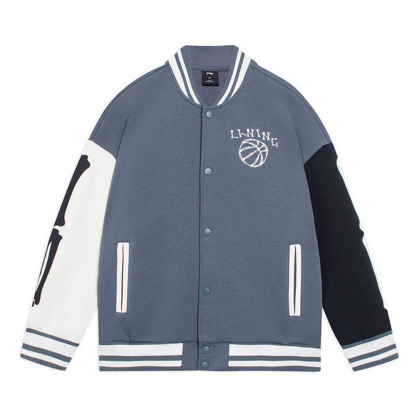 Bomberjacka Li-Ning Graphic Print Baseball Jacket Blå | AJDSB17-4
