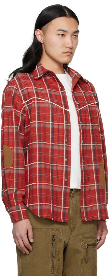 Skjorta Andersson Bell Andersson Bell Noah Patch Check Shirt Röd | atb1238m, 1