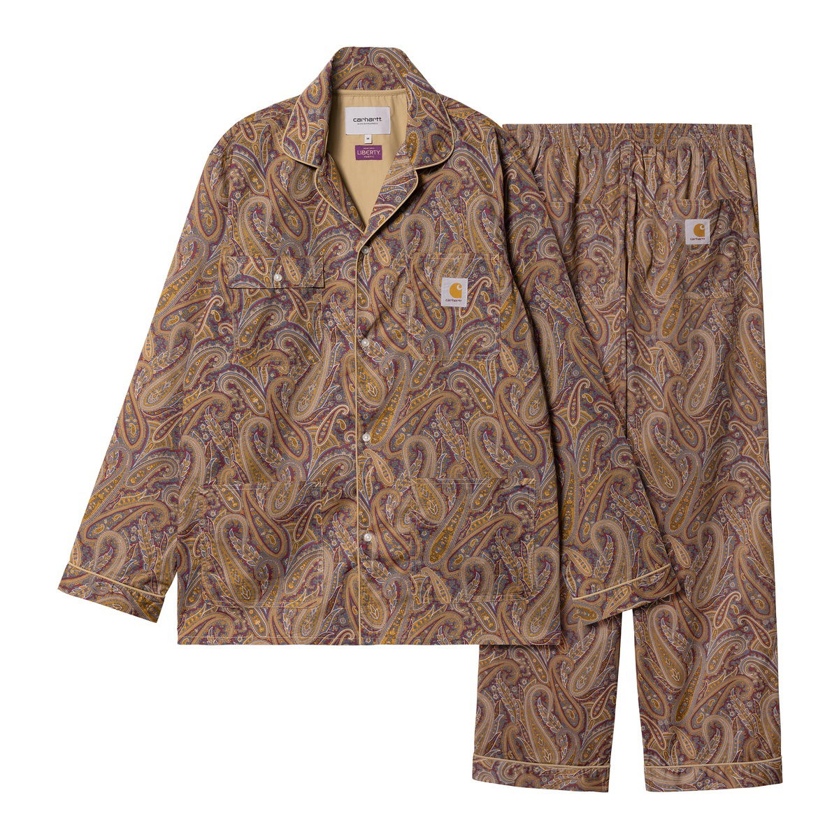Pyjamas Carhartt WIP Made with Liberty Fabric Pajama "Paisley Park/Liberty" Brun | I031017_1A9_XX, 0