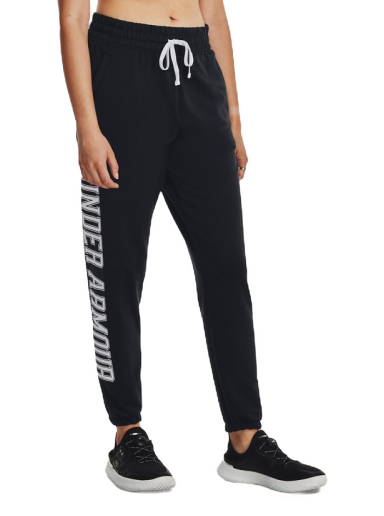 Träningsbyxor Under Armour Rival Terry Graphic Joggers Svart | 1379437-001