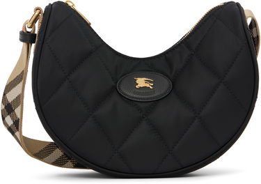 Axelväska Burberry Burberry Quilted Horseshoe Crossbody Bag Svart | 8111928, 0