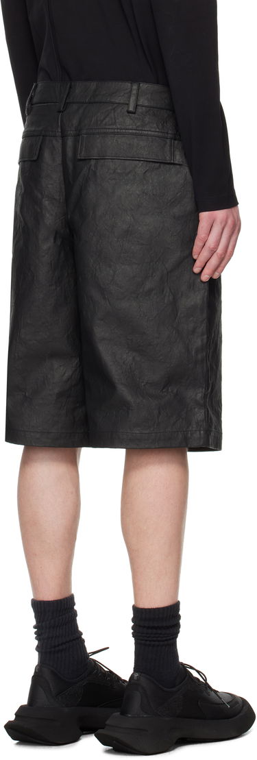 Shorts HELIOT EMIL Armada Textured Wide-Leg Shorts Svart | SS25_M_10_195_BLK01, 2