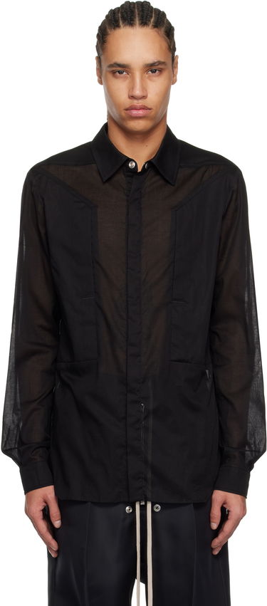 Skjorta Rick Owens Rick Owens Hollywood Fogpocket Shirt Svart | RU01E5237 CV, 0
