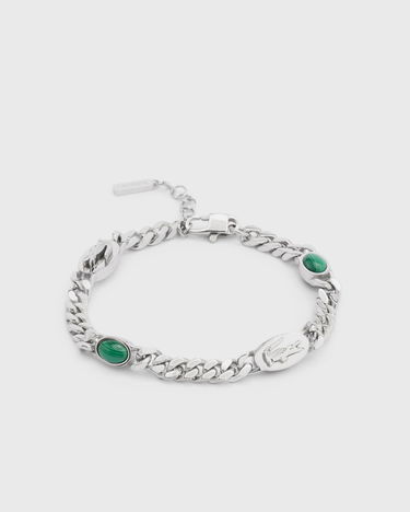 Armband Lacoste Chain Bracelet with Crocodile Emblems and Oval Inlays Metallisk | JL127B-041, 2
