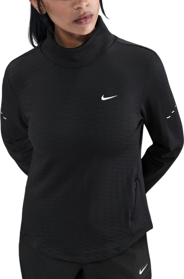 T-shirt Nike Long-Sleeve Textured Mock Neck Running Top Swift Svart | hv2969-010, 0