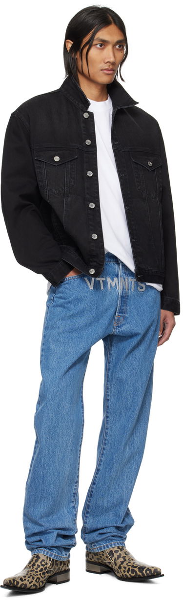 Jacka VETEMENTS VTMNTS Embroidered Denim Jacket Svart | VL20JA560BW, 3