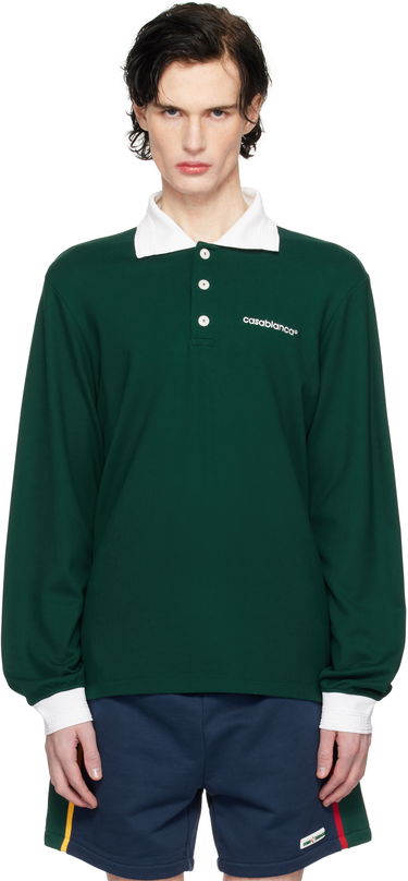 Polotröja Casablanca Long Sleeve Polo Grön | MPS25-JTP-270-01, 0
