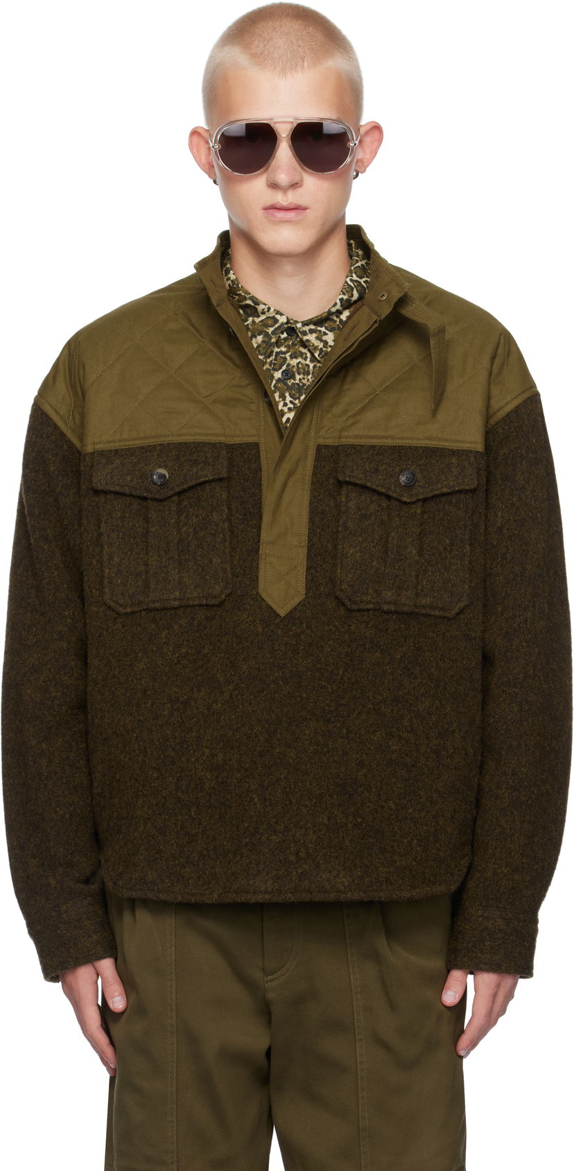 Sweater ISABEL MARANT Isabel Marant Stiven Fleece Pullover Grön | HT0560HA-B4E01H