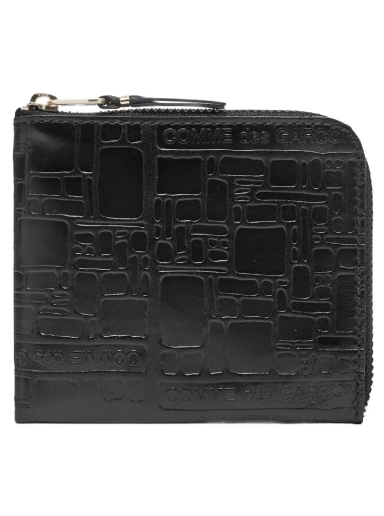 Plånbok Comme des Garçons Embossed Logo Wallet Svart | SA3100EL-1