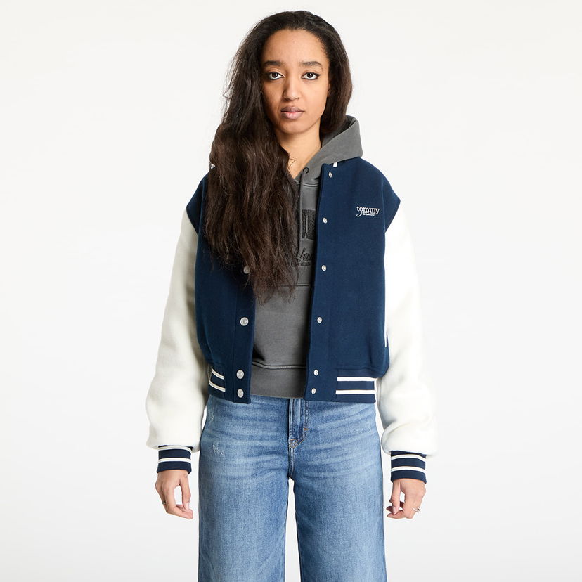 Bomberjacka Tommy Hilfiger Tommy Jeans Wool Varsity Bomber Jacket Mörkblå | DW0DW19320 C1G