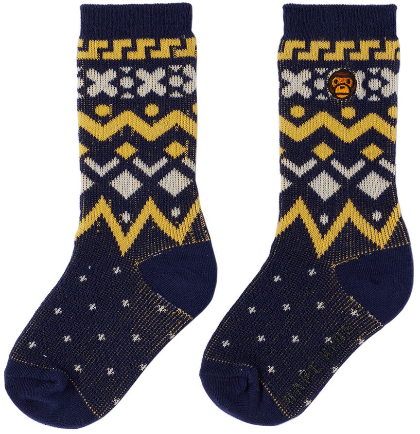 Strumpor BAPE Baby Milo Nordic Socks Blå | 002SOI803004K, 1