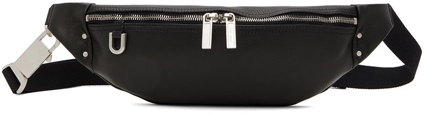 Midjeväska Rick Owens Leather Geo Pouch Svart | RA01D0430 LCN