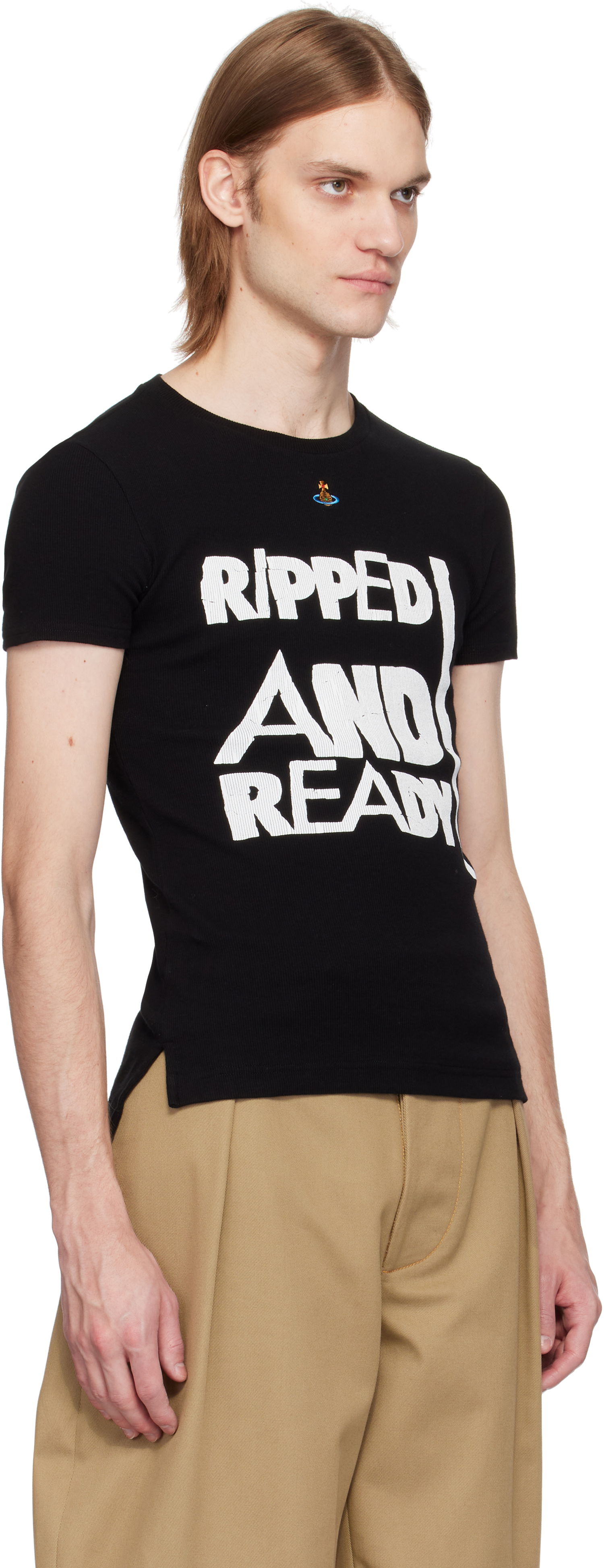 T-shirt Vivienne Westwood Vivienne Westwood 'Ripped & Ready' T-Shirt Svart | 3G01003I-J009C-, 1
