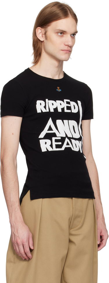 T-shirt Vivienne Westwood Vivienne Westwood 'Ripped & Ready' T-Shirt Svart | 3G01003I-J009C-, 1