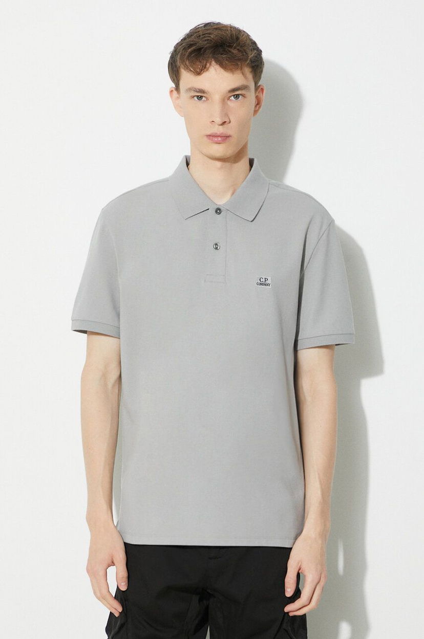 Polotröja C.P. Company Polo Shirt With Logo Grå | 16CMPL094A005263W