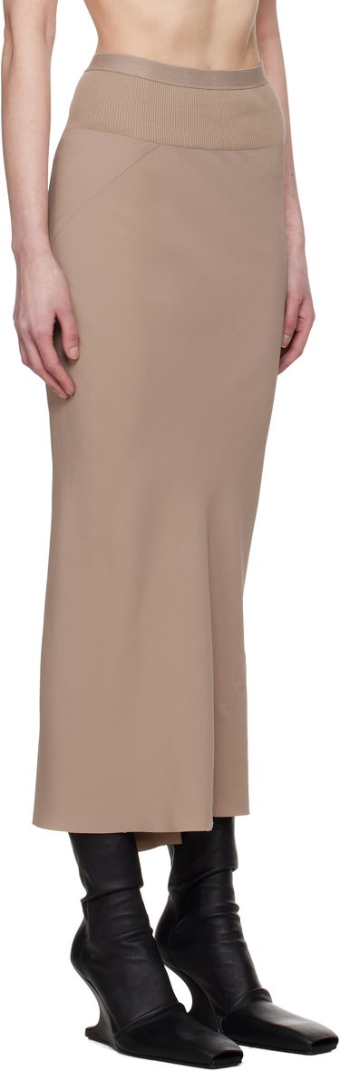 Kjol Rick Owens Rick Owens Hollywood Calf Bias Maxi Skirt Beige | RP01E7334 CC, 1