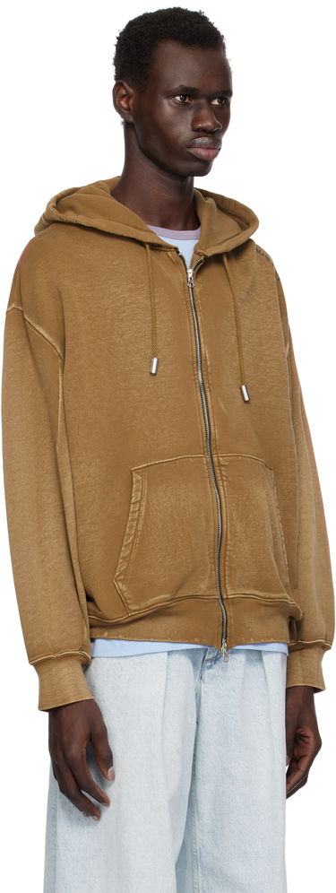 Sweatshirt Eckhaus Latta Eckhaus Latta Zip-Up Hoodie Brun | 1103-EL-PS25-B - BISON, 1