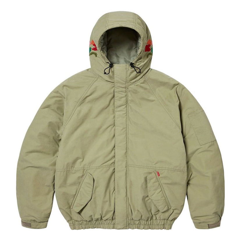 Parkas Supreme Needlepoint Hooded Down Jacket Grön | SUP-FW23-157