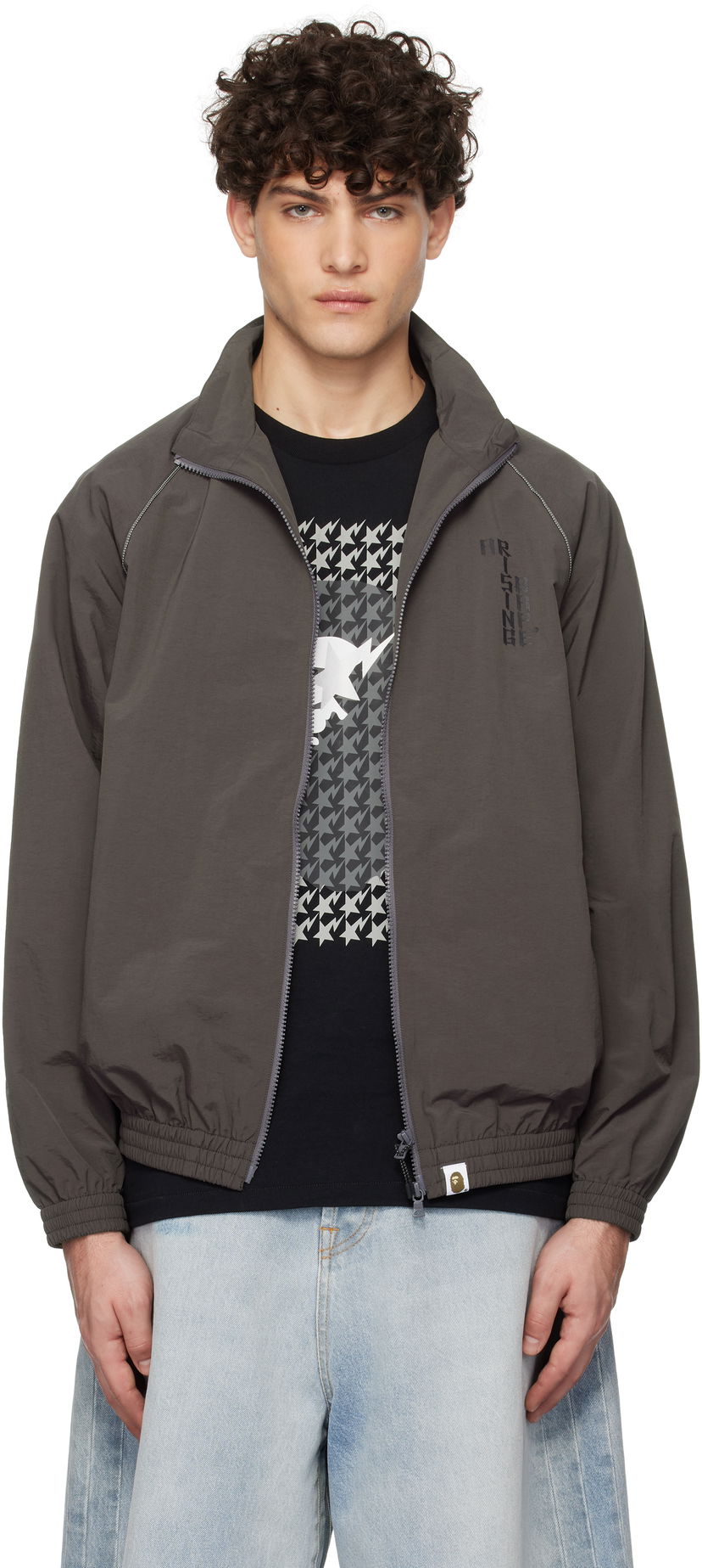 Vindjacka BAPE Tiger & Dragon Track Jacket Grå | 001LJK701002L