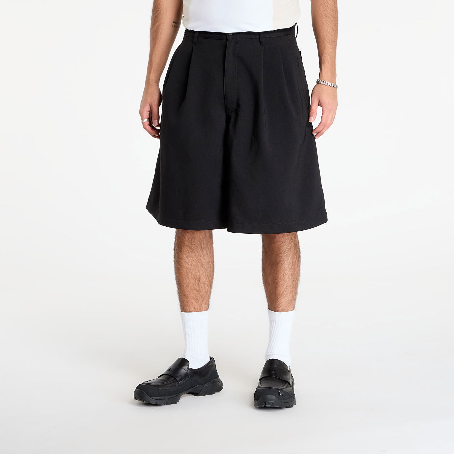 Shorts Comme des Garçons Comme des Garçons SHIRT Short Pleated Trousers With Patch Pockets Svart | FP-P502-W25 Black, 0
